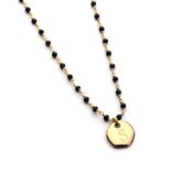 LEILA - customizable necklace gold medal 10mm